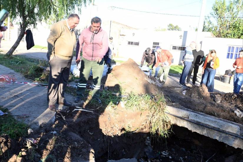 El intendente supervisó el funcionamiento del sistema de drenaje de la ciudad