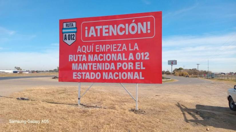 Rutas nacionales sin mantenimiento en la provincia: señalizan con carteles “por el estado catastrófico” en que se encuentran